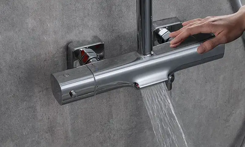 Душевая система Gappo G2495-71 с тропическим душем и термостатом, Хром фото 7