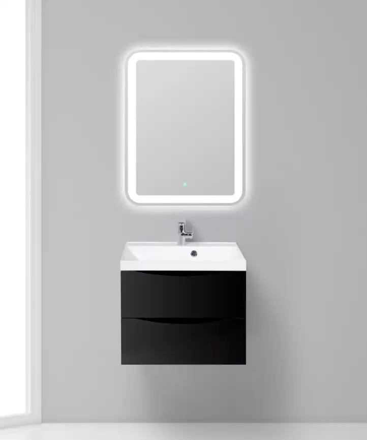 Тумба под раковину BelBagno MARINO-600-2C-SO-NL-P подвесная Nero Lucido фото 10