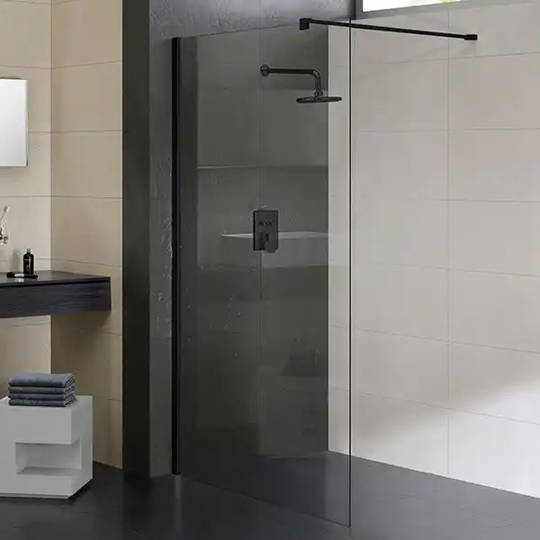Душевая перегородка AVS Walk In 120 профиль черный, стекло прозрачное, 803-0014-200-12-BM-T фото 2