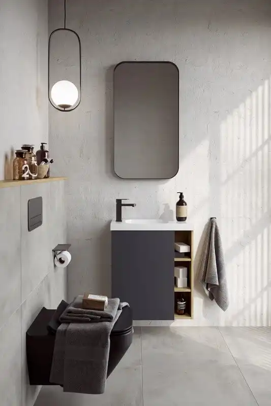 Тумба с раковиной подвесная Aqwella 5 Stars Alba 60 см, ALB0106LDD+ALB0706GRМ, цвет Дуб Давос фото 5