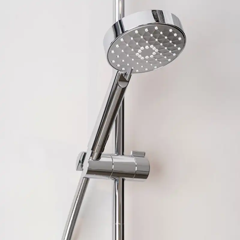 Душевая система Jacob Delafon Atom E26237-CP для ванны с изливом, термостатическая, верхний душ, Хром фото 4