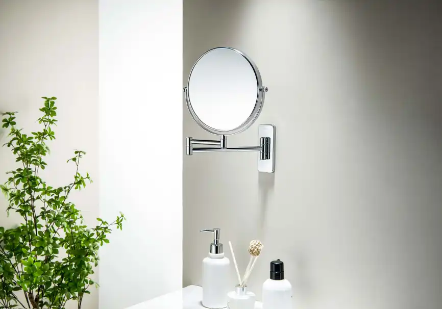 Зеркало косметическое Aquatek AQ4910CR настенное 3х, Хром фото 4