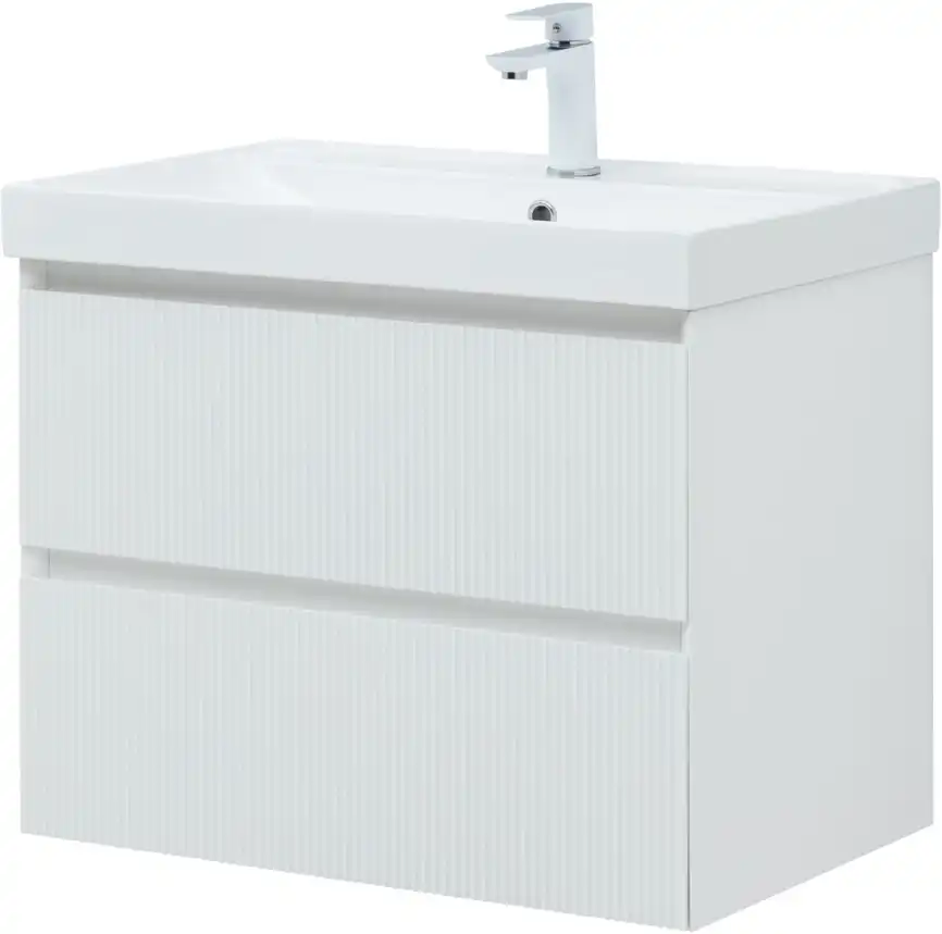 Тумба под раковину Aquanet Альтера 70 белый матовый, подвесная, 337155 фото 6