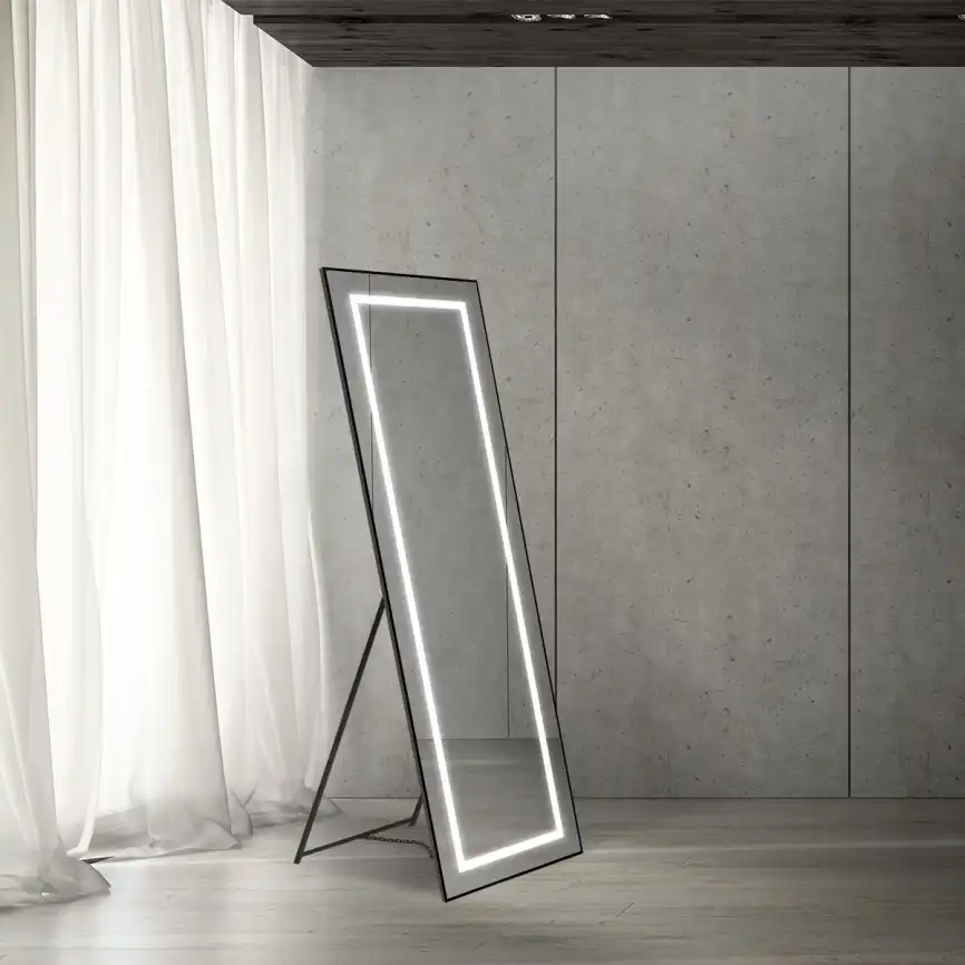 Интерьерное зеркало напольное BelBagno SPC-KRAFT-555-1700-TCH-PIA-NERO фото 9
