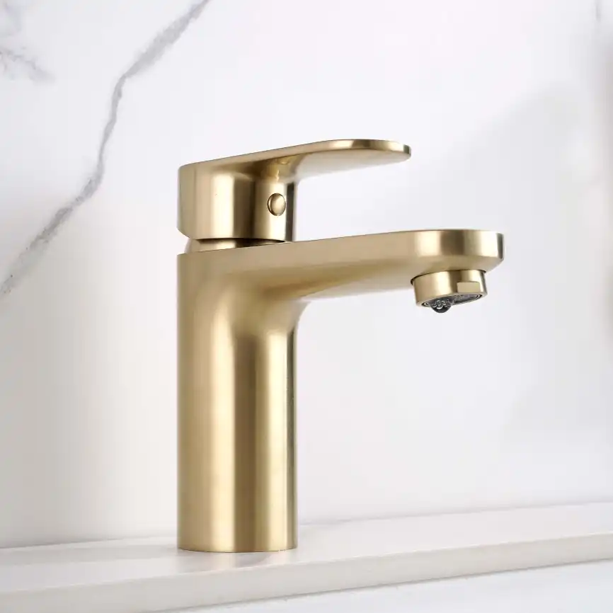 Смеситель для раковины Aquatek Ника AQ1812BG, Золото матовое фото 7