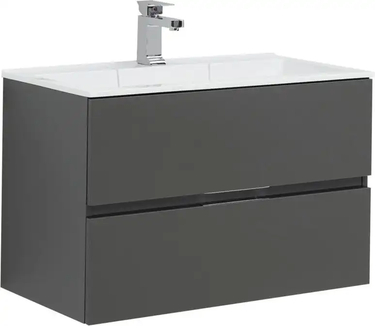 Тумба под раковину Aquanet Алвита 80 серый антрацит 215120 фото 1