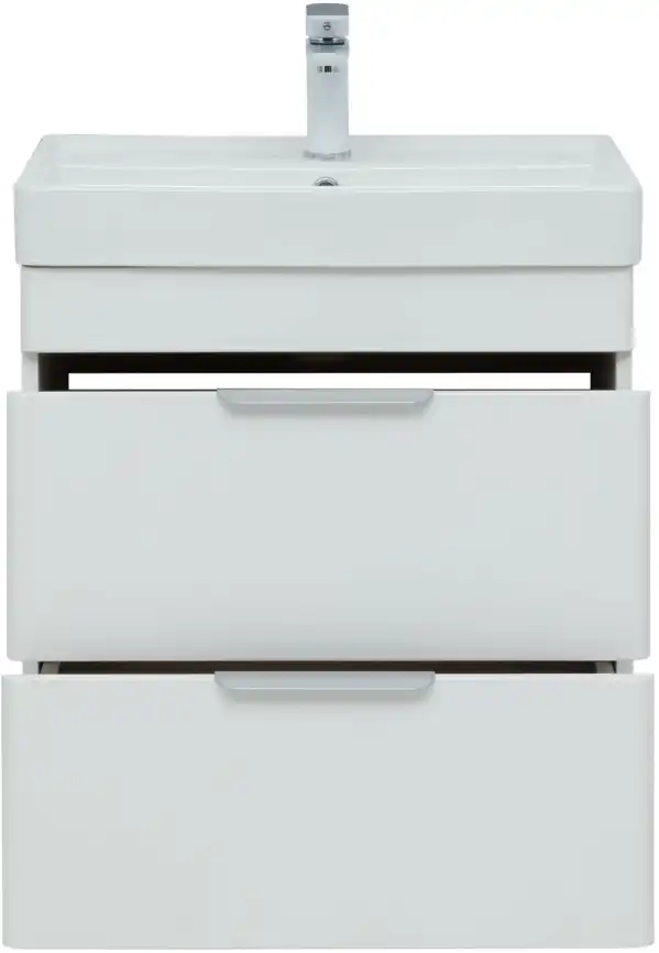 Тумба под раковину Aquanet Ирис new 60 белый глянец (2 ящика) 310144 фото 6