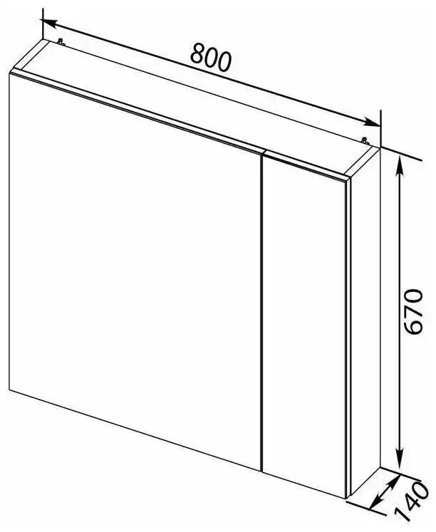 Зеркало-шкаф Aquanet Порто 80 белый 195728 фото 2