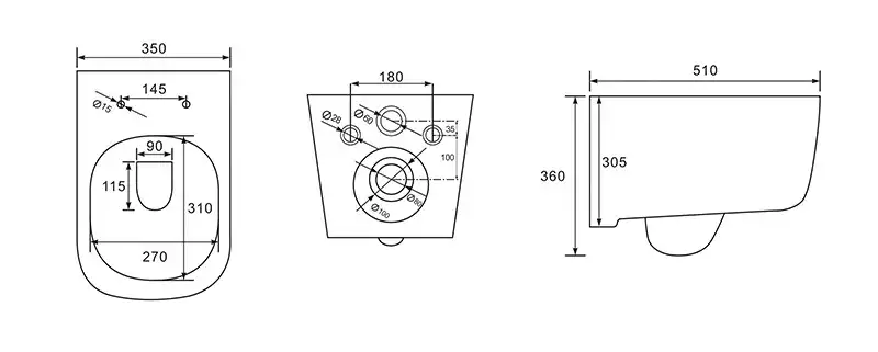 Подвесной унитаз Aquatek Дива AQ2012-00 безободковый, с сиденьем микролифт, Белый фото 2