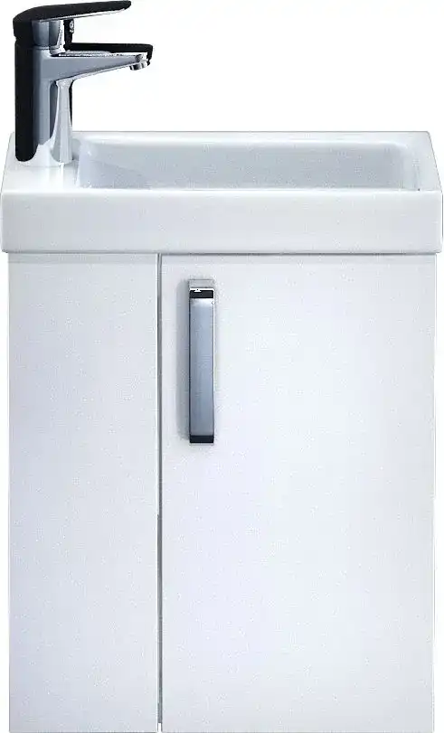 Тумба с раковиной IDDIS Torr 40, подвесная, левосторонняя, Белая, TOR40WRi95K фото 2