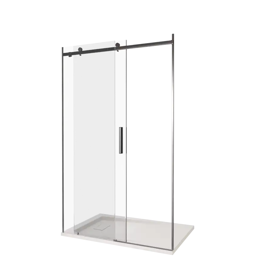 Душевая дверь Good Door Gelaxy WTW-110-C-B, ГЛ00013, профиль Черный, стекло Прозрачное фото 3