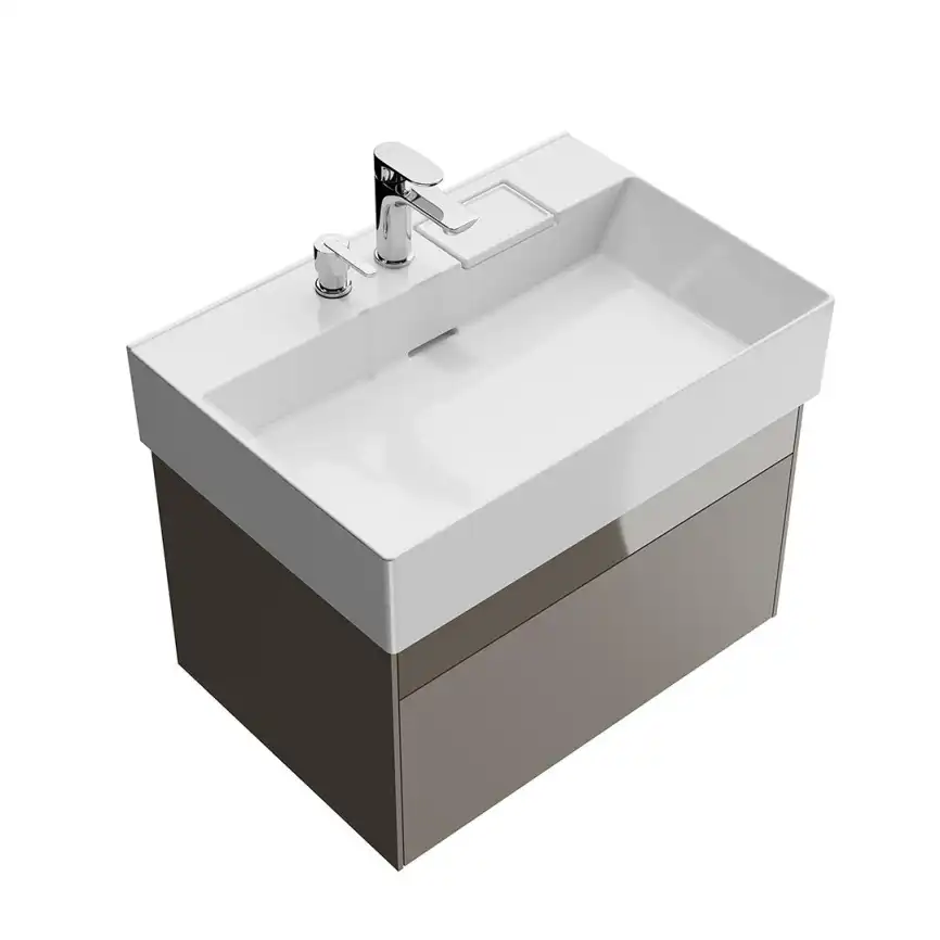 Тумба под раковину Kerama Marazzi LOGICA 70 см, LOG.70.2\SAN подвесная, Песчаный фото 3