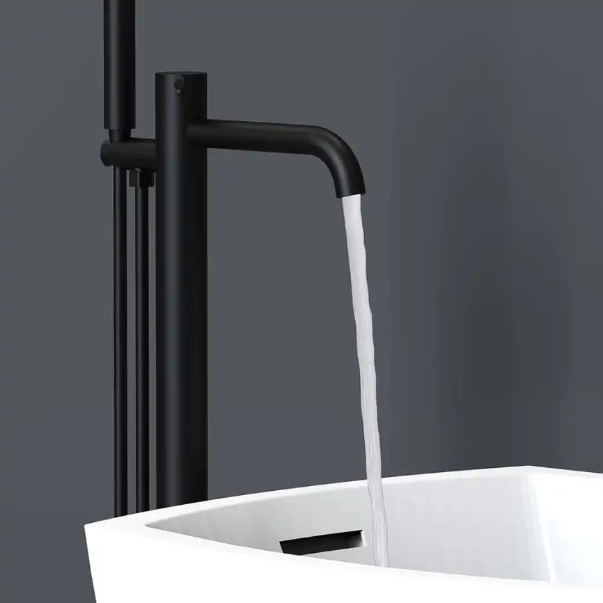 Смесители для ванны AVS Slimmer 811-112-MB напольный, черный матовый фото 14