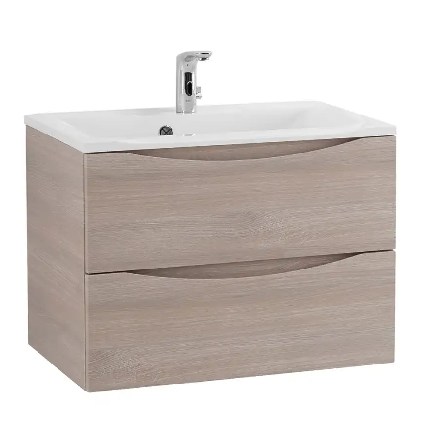 Тумба под раковину BelBagno MARINO-650-2C-SO-RG-P подвесная Rovere Grigio фото 4