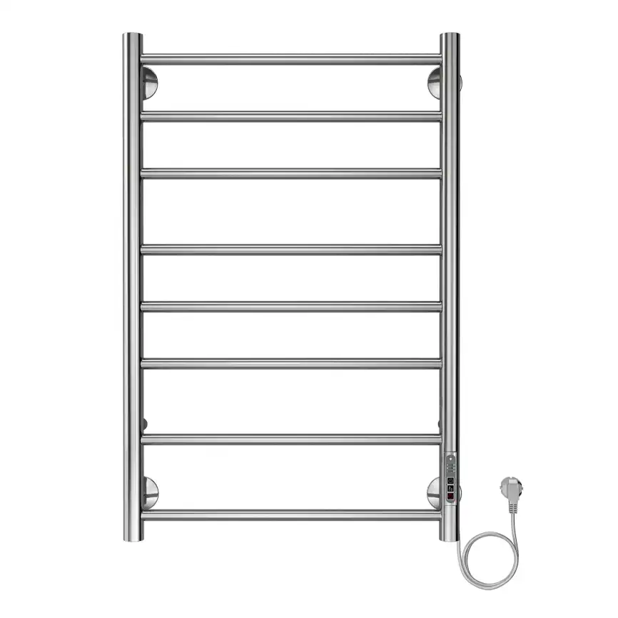 Полотенцесушитель электрический 50х80 Azario Parma П8 AZ10858, диммер справа, Хром фото 1