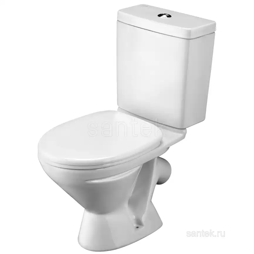 Унитаз-компакт Santek Лига с диагональным выпуском, эконом- 2 реж., полипропилен, 1WH302197 фото 1