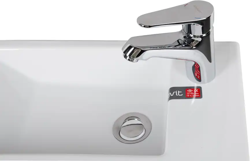 Раковина Sanovit Isik 45 4045-KL прямоугольная, Белая глянцевая фото 4