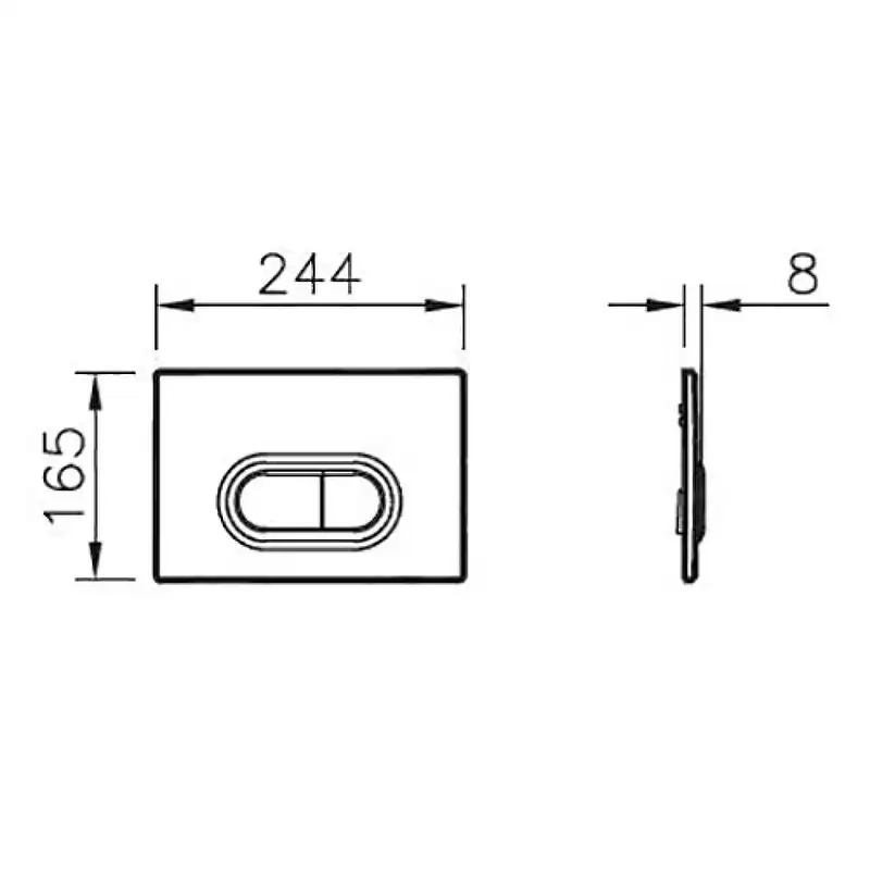 Клавиша смыва Vitra Loop O 740-0500 Хром матовый фото 2