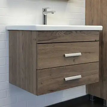 Тумба с умывальником Comforty Никосия 70П Дуб темный, 00-00008855 фото 1