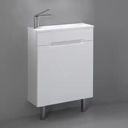 Тумба под раковину Jorno MODUL 60 Mol.01.60/P/W/JR Белая фото 3
