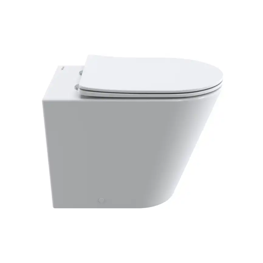 Унитаз приставной BelBagno FLAY-TOR BB1003CB-TOR/SC безободковый с сиденьем и смывом TORNADO фото 4