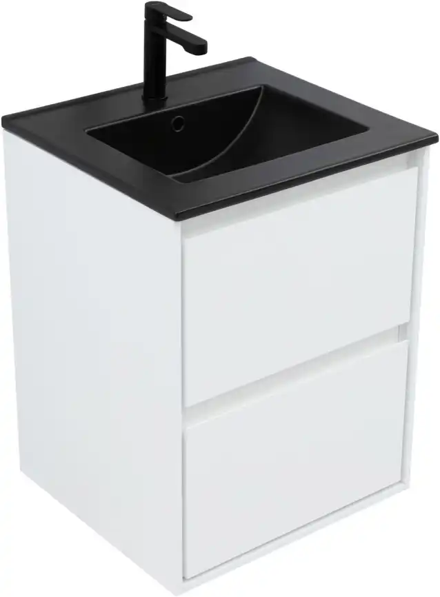 Тумба под раковину Aquanet Милан 50 белый глянец, подвесная, 336366 фото 5