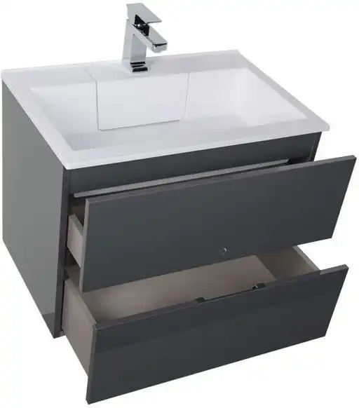 Тумба под раковину Aquanet Алвита 70 серый антрацит 183992 фото 7