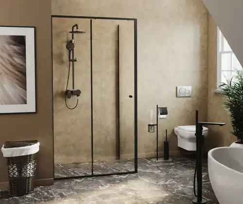 Душевой уголок WasserKRAFT Dill 61S 100х80 61S17 профиль Черный стекло Прозрачное фото 4