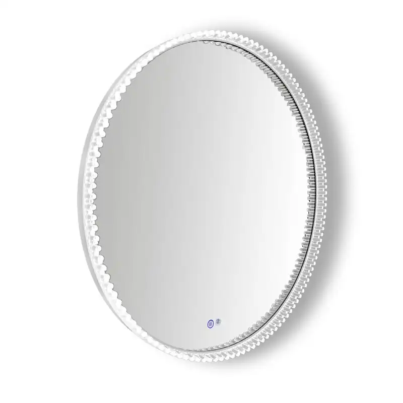 Зеркало Azario Лайвли D80, АZ-LED012125 с подсветкой и диммером, подогрев, белый матовый фото 2