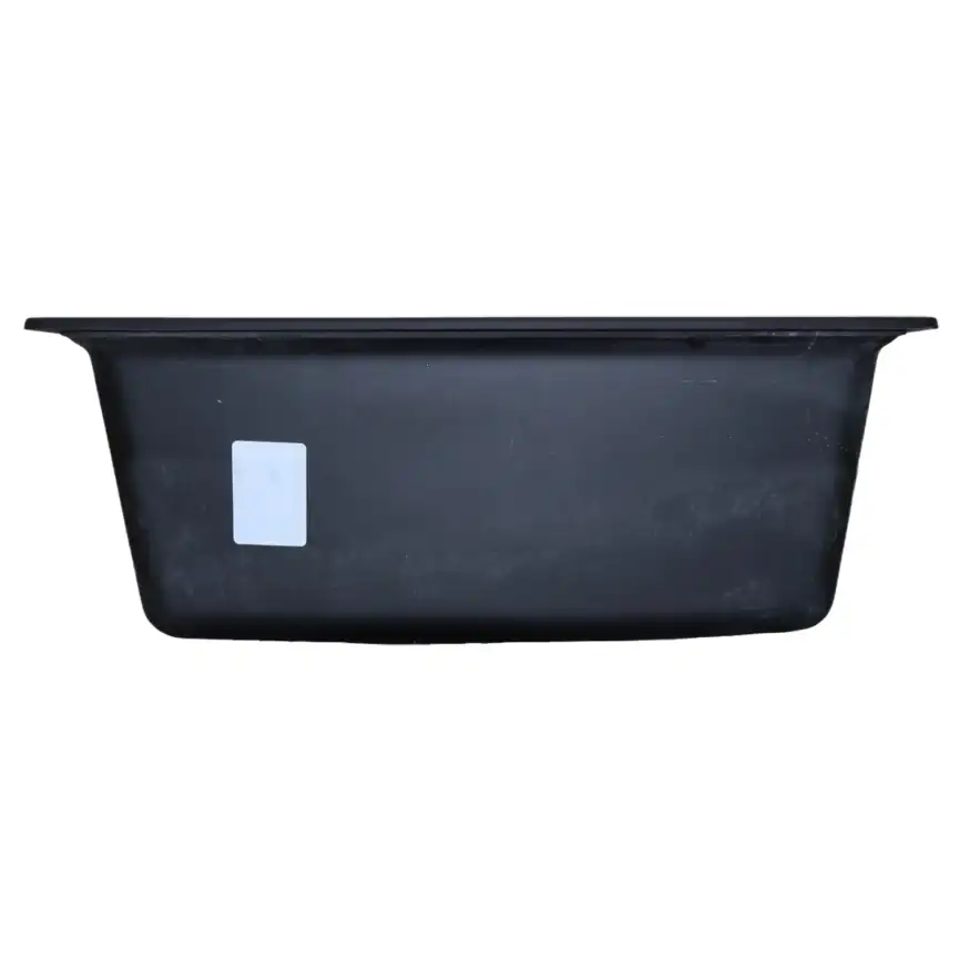 Кухонная мойка AZARIO Tavas 620х480х197 кварцевая, прямоугольная, цвет Черный: CS000976724 фото 3