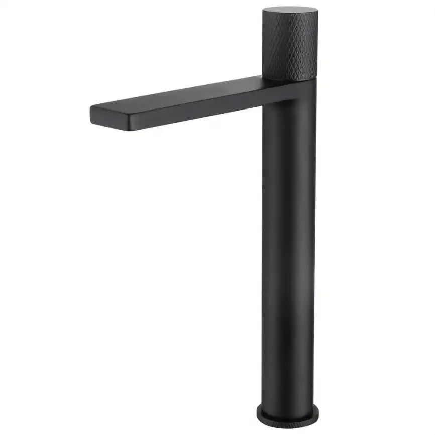 Смеситель для накладной раковины Abber Rund AF8711B, с прогрессивным картриджем, высокий, Черный матовый фото 1