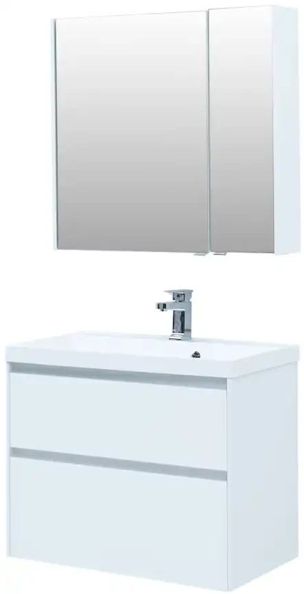 Тумба под раковину Aquanet Гласс 80 белый 238361 фото 7