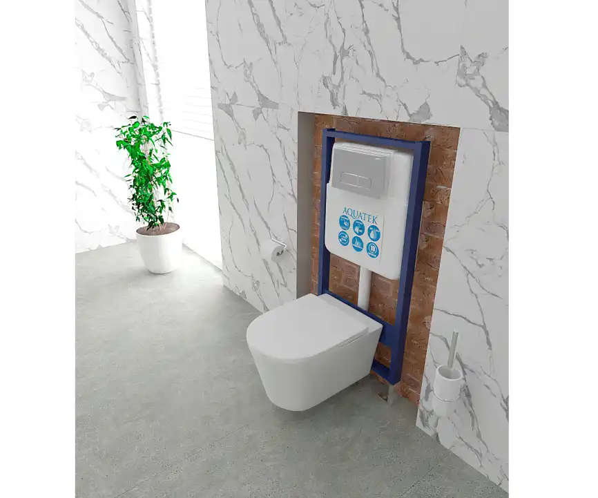 Панель смыва Aquatek Хром глянец (клавиши прямоугольные) KDI-0000016 фото 5