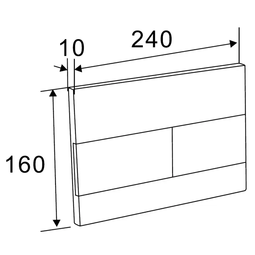 Кнопка смыва AZARIO NEW AZ-013.02 двойная, пластик, хром фото 2