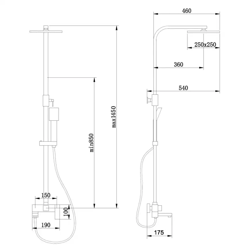 Душевая стойка ABBER Daheim AF8216WL с изливом, белая матовая фото 3
