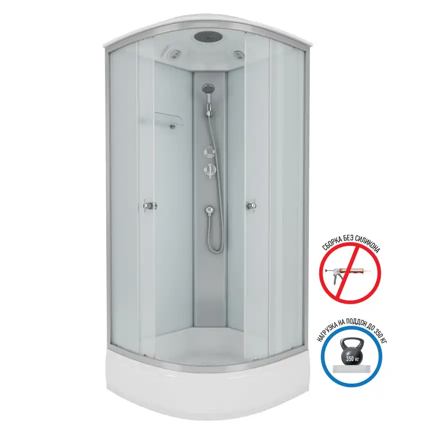 Душевая кабина Niagara Eco 90х90х215 NG-3304-14 средний поддон, без гидромассажа фото 1