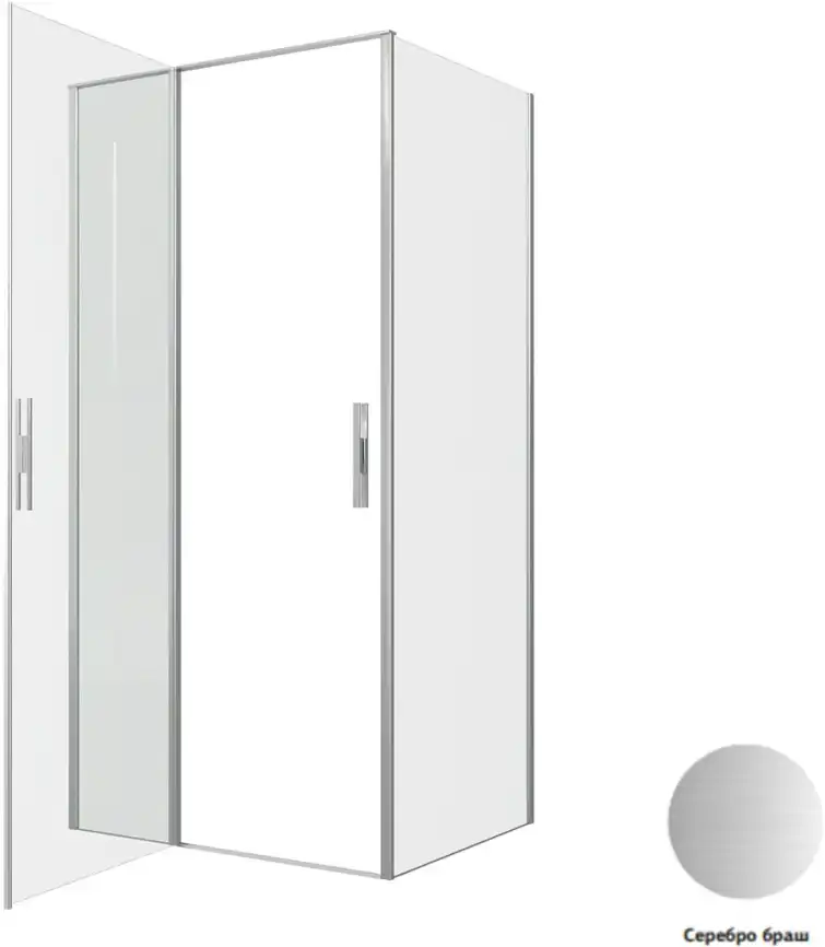 Душевой уголок Allen Brau Priority 100x80 3.31029.BA + 3.31041.BA серебро браш фото 4