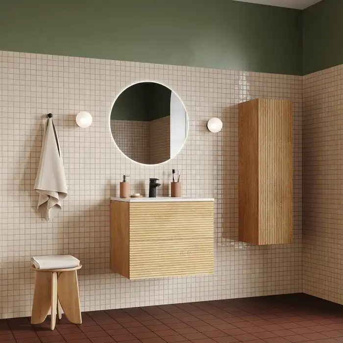 Тумба с раковиной IDDIS Bild 60, подвесная, Дуб светлый, BIL60V0i95K фото 10