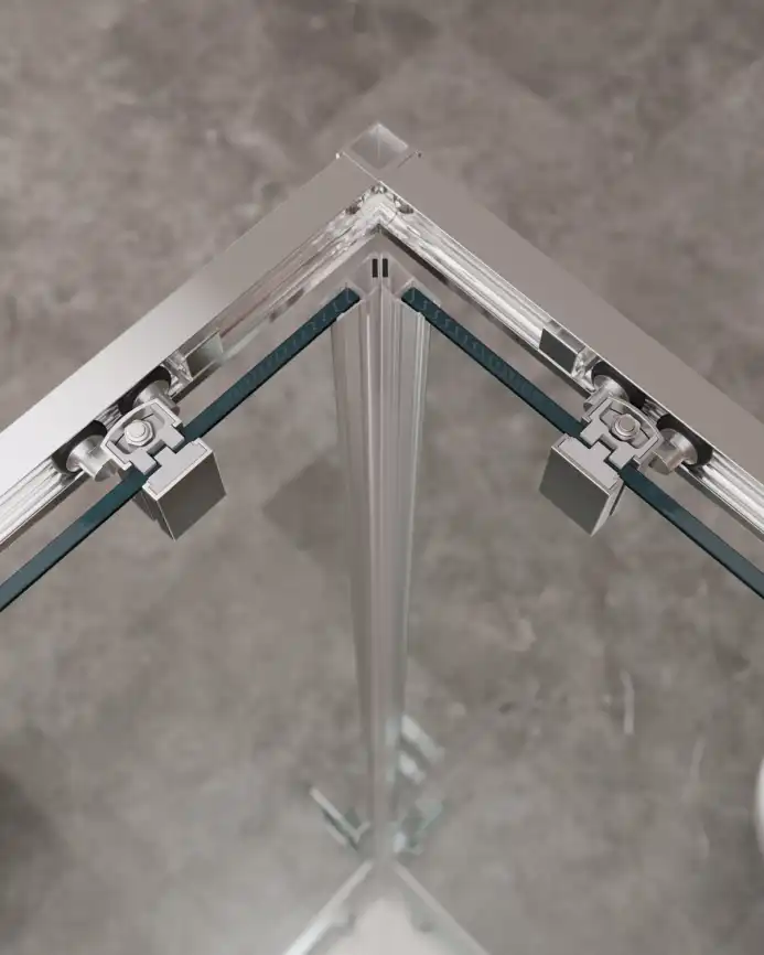 Душевой уголок CEZARES MOLVENO-A-2-100-C-Cr-IV стекло Прозрачное, профиль Хром фото 3