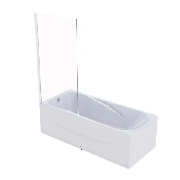 Шторка для ванны Mirsant Clear 80 см, УТ000065062, профиль Хром, стекло Прозрачное фото 4