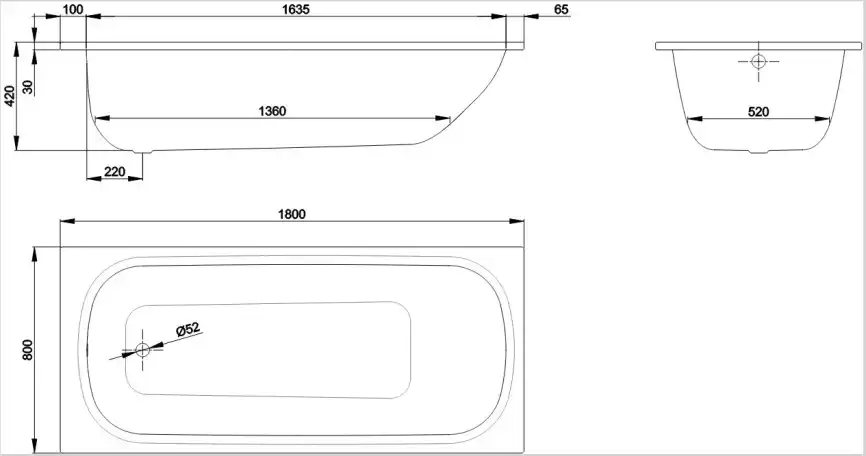 Стальная ванна Bette Form 180х80 2950-000ADAS с шумоизоляцией и антискользящим покрытием фото 6
