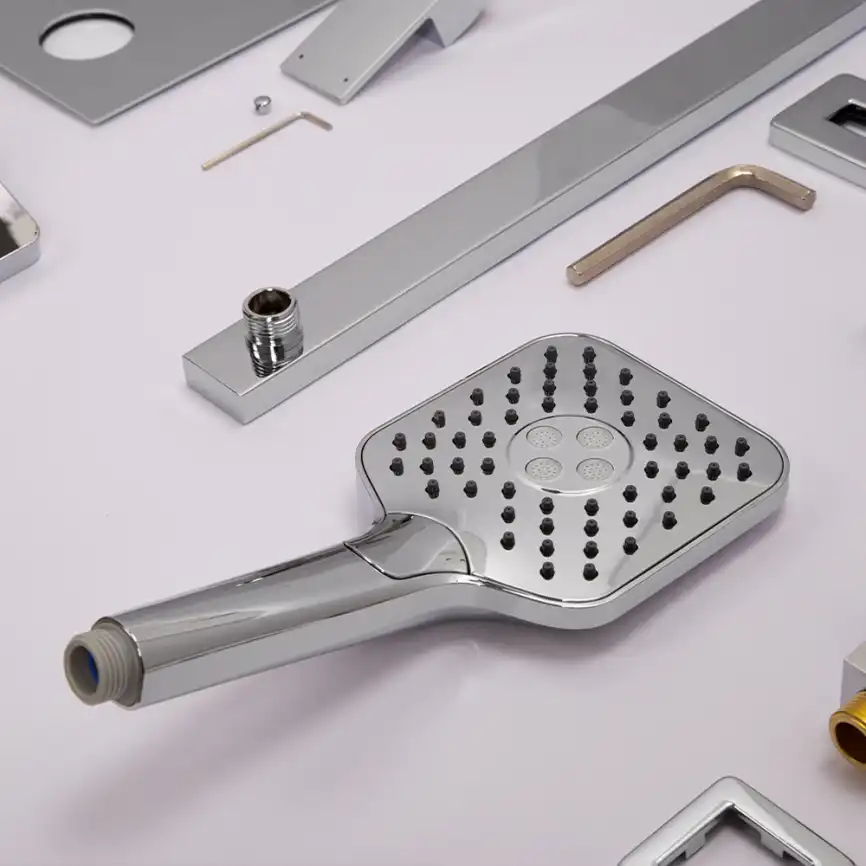 Встраиваемая душевая система AVS CUBE 811-241-CR с изливом, хром фото 6