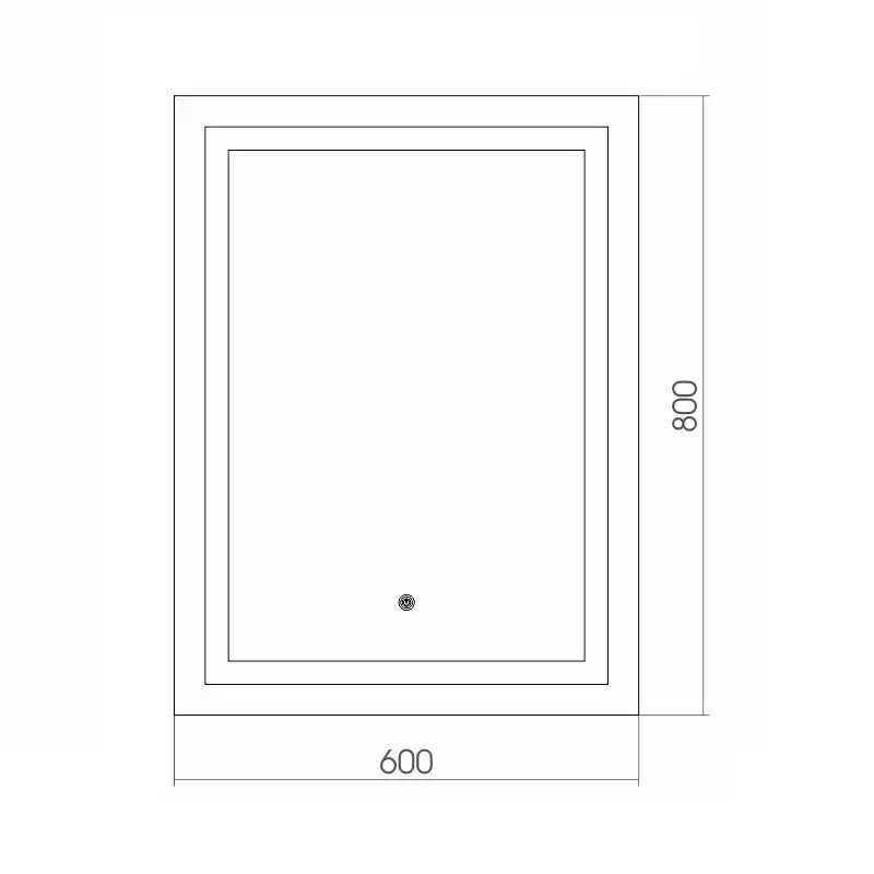 Зеркало Azario Рига 60х80 ФР-00001378 с подстветкой, сенсорный выключатель с функцией диммера фото 4