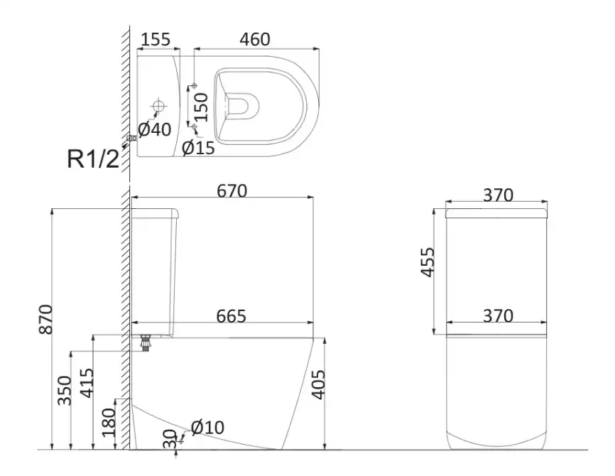 Унитаз-компакт Creo Ceramique RENNES  с быстросъемным сидением микролифт, безободковый фото 2