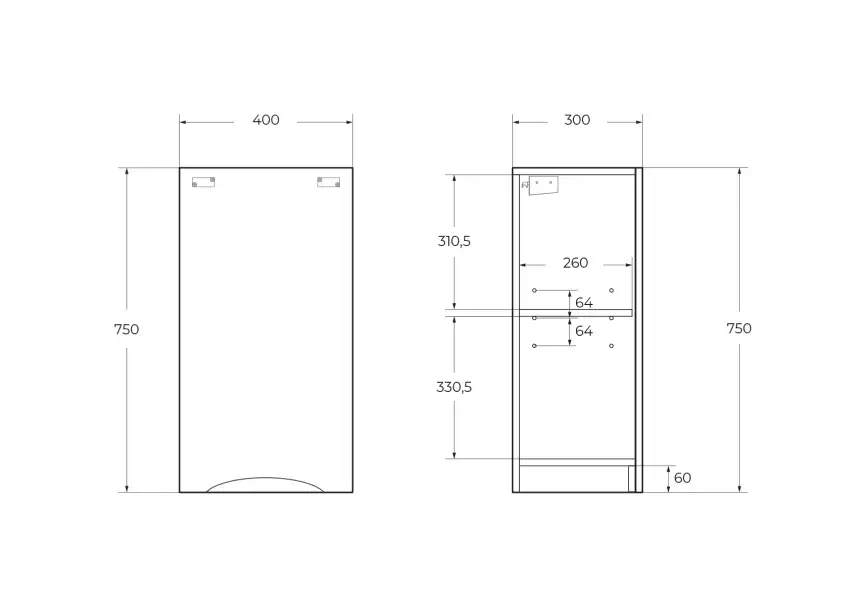 Шкаф подвесной BelBagno FLY-MARINO-750-1A-SC-BL-P-R  Bianco Lucido фото 3