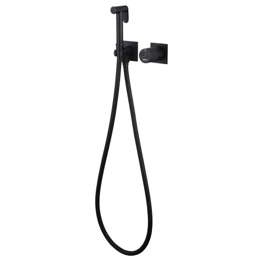 Смеситель ABBER Rund AF8725B с гигиеническим душем, черный матовый фото 3