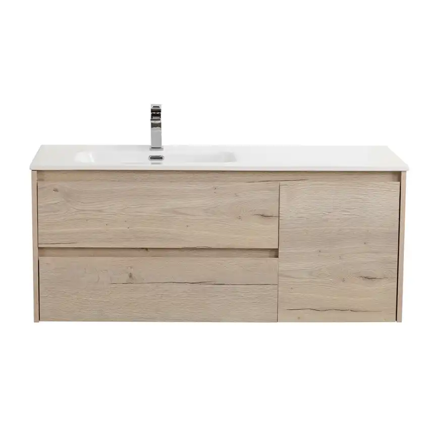 Тумба под раковину BelBagno KRAFT-1000-2C-1A-SO-RGB-L подвесная Rovere Galifax Bianco фото 1