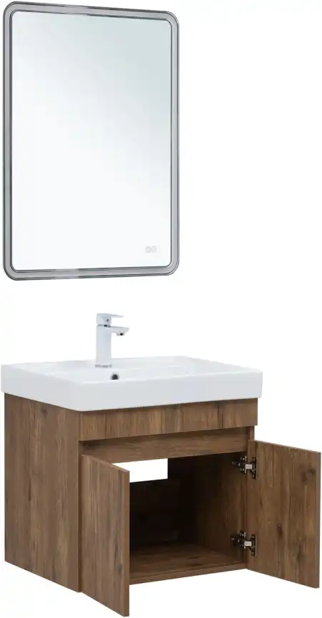 Тумба под раковину Aquanet Оптима 60 дуб рустикальный , 344795 фото 6