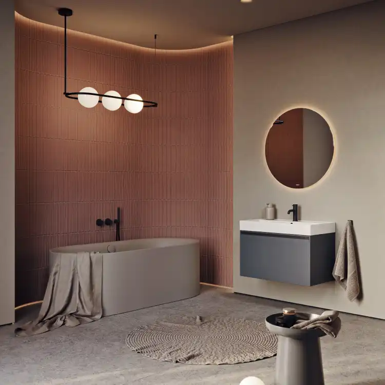 Тумба с раковиной подвесная Aqwella 5 Stars Pure 100 см, PUR0110GRM, цвет Серый фото 4