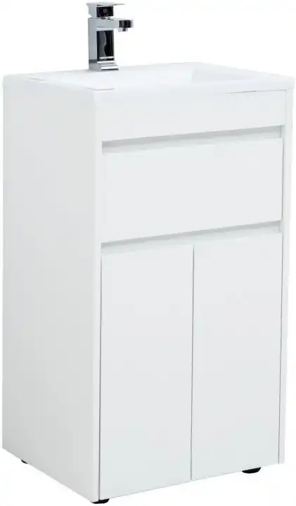 Тумба под раковину Aquanet Токио 110/48 белый (напольная, 1 ящик, 2 дверцы) 237744 фото 2